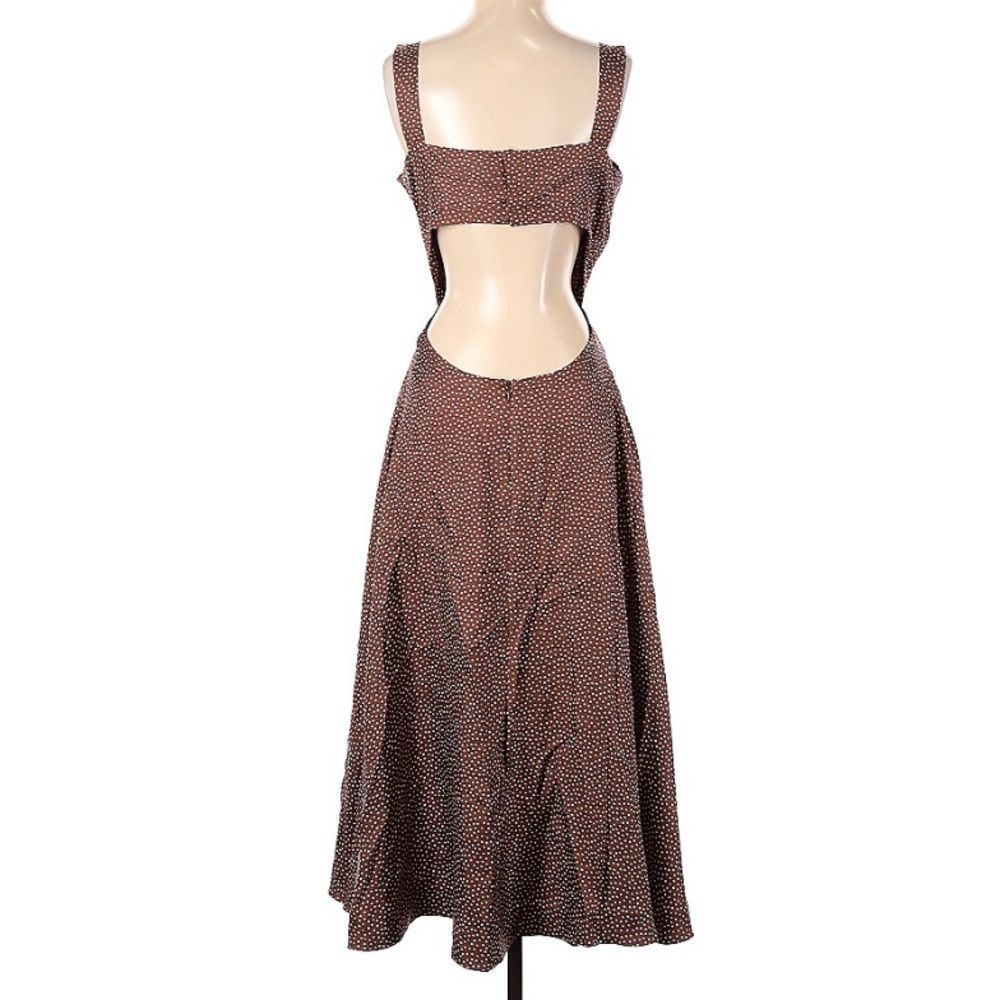 Cult Gaia Women's Brown Faye Silk Darted Dress Small HOST PICK❣️ - Picture 5 of 16